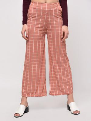 high rise checkered palazzo - 16173081 - Standard Image - 2