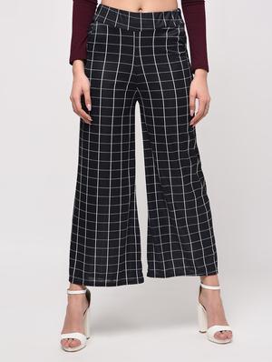 high rise checkered palazzo - 16173082 - Standard Image - 2