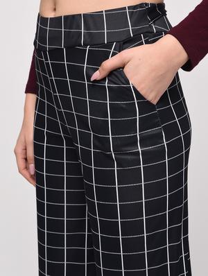 high rise checkered palazzo - 16173082 - Standard Image - 5