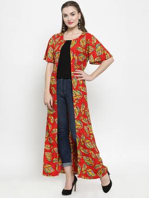 red viscose shrug - 16173383 - Standard Image - 2