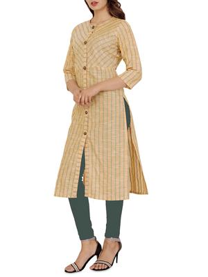 striped straight kurta - 16174124 - Standard Image - 2