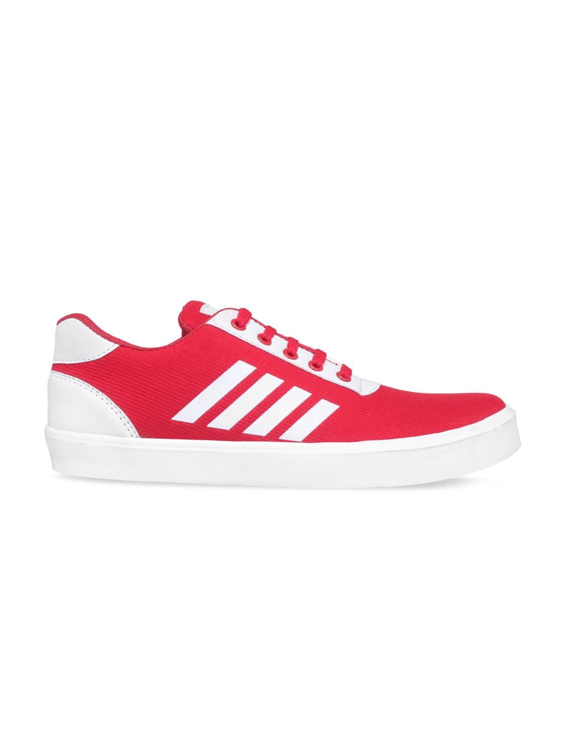 red fabric lace up sneakers - 16174302 - Zoom Image - 2