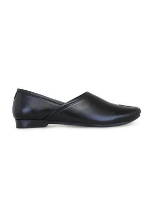 black leatherette slip on jutis - 16174309 - Standard Image - 2
