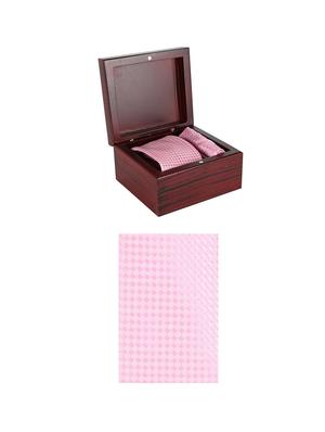 pink microfiber tie and pocket square - 16174351 - Standard Image - 2