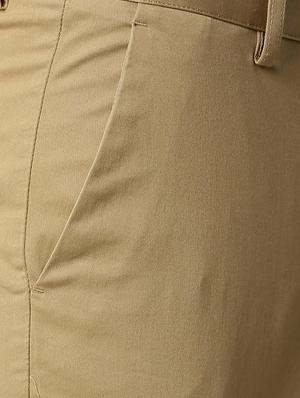 beige solid chinos - 16174366 - Standard Image - 5
