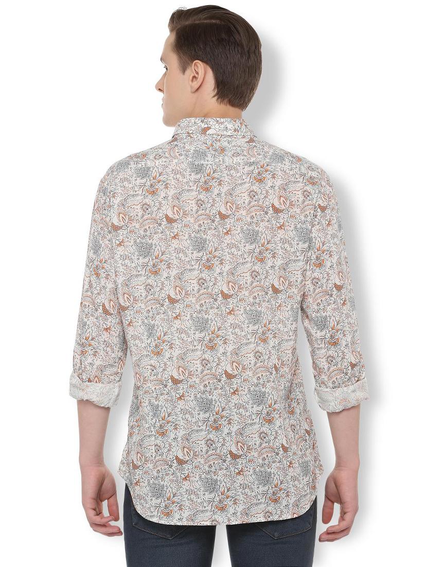 beige printed casual shirt - 16174649 - Zoom Image - 2