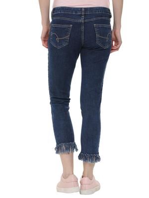 frayed hem cropped jeans - 16178144 - Standard Image - 2