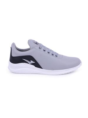 grey leatherette lace up sport shoes - 16179125 - Standard Image - 2
