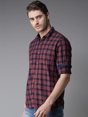 red checkered casual shirt - 16184267 - Standard Image - 2