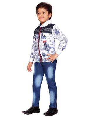 white cotton blend full length set - 16185394 - Standard Image - 2