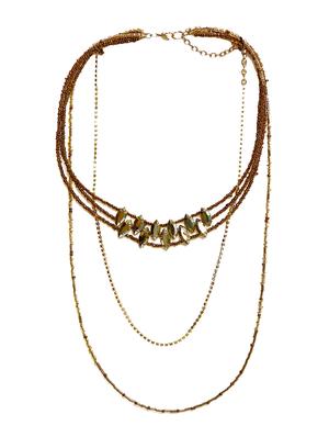 gold crystal statement necklace - 16185780 - Standard Image - 2