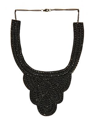 black crystal statement necklace - 16185787 - Standard Image - 2