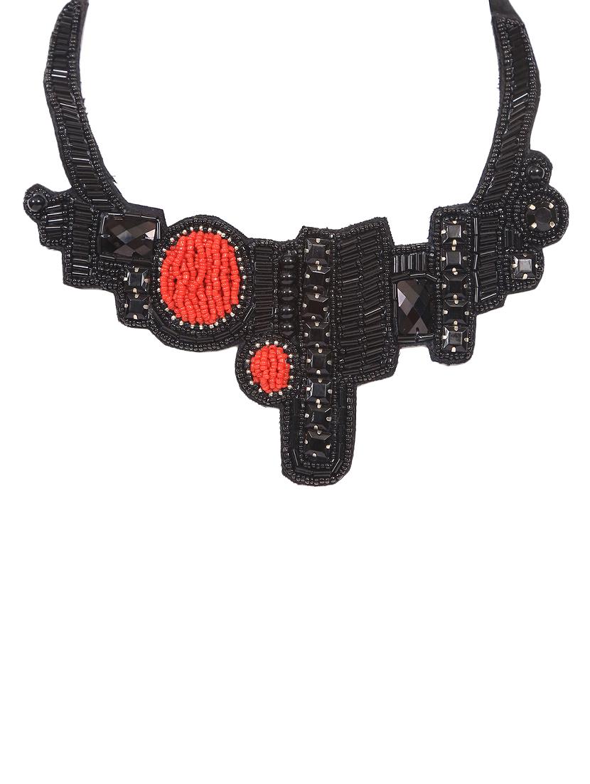 black crystal statement necklace - 16185792 - Zoom Image - 2