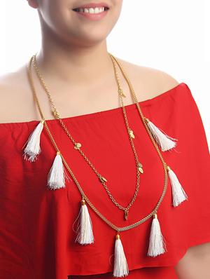 white metal statement necklace - 16185803 - Standard Image - 2