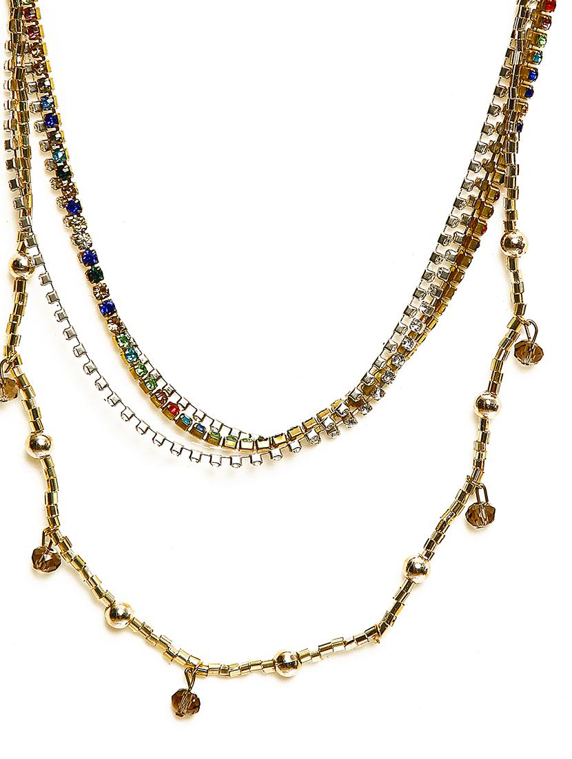 multi colored metal statement necklace - 16185809 - Zoom Image - 2