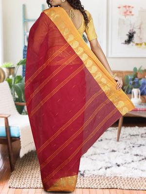 Paisley tant saree - 16186125 - Standard Image - 2