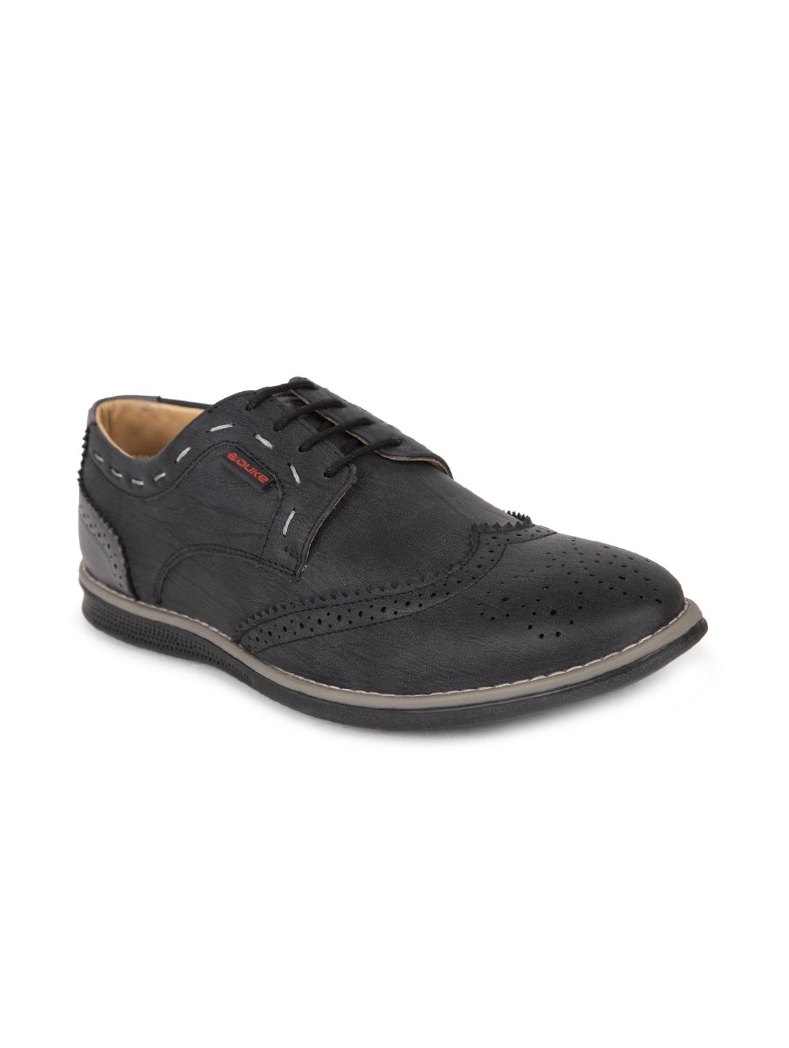 black leatherette lace up shoes - 16187051 - Zoom Image - 2