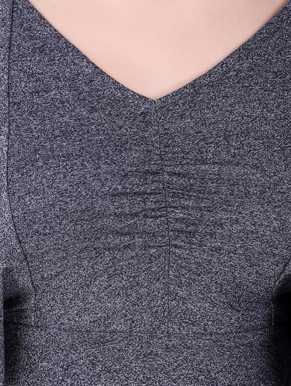 v neckline fit & flare dress - 16187380 - Zoom Image - 5