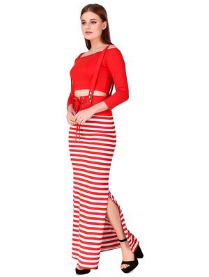 off shoulder striped dress - 16187384 - Standard Image - 2