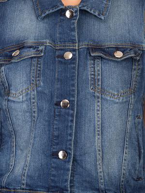 sleeveless button up denim jacket - 16187389 - Standard Image - 5