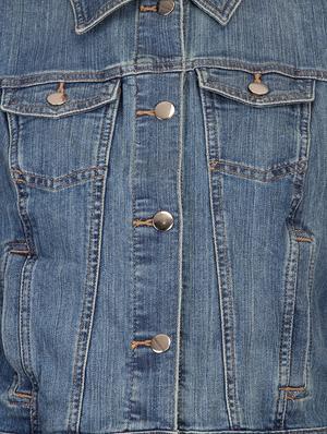 sleeveless button up denim jacket - 16187391 - Standard Image - 5