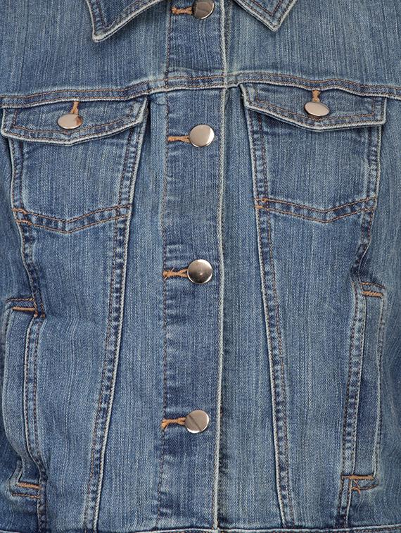 sleeveless button up denim jacket - 16187391 - Zoom Image - 5