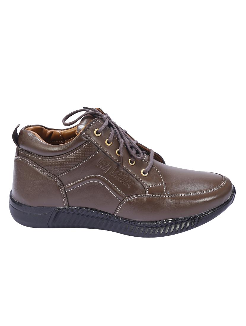 brown leather lace up shoes - 16187572 - Zoom Image - 2