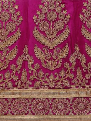 zari embroidered a-line lehenga - 16187998 - Standard Image - 5