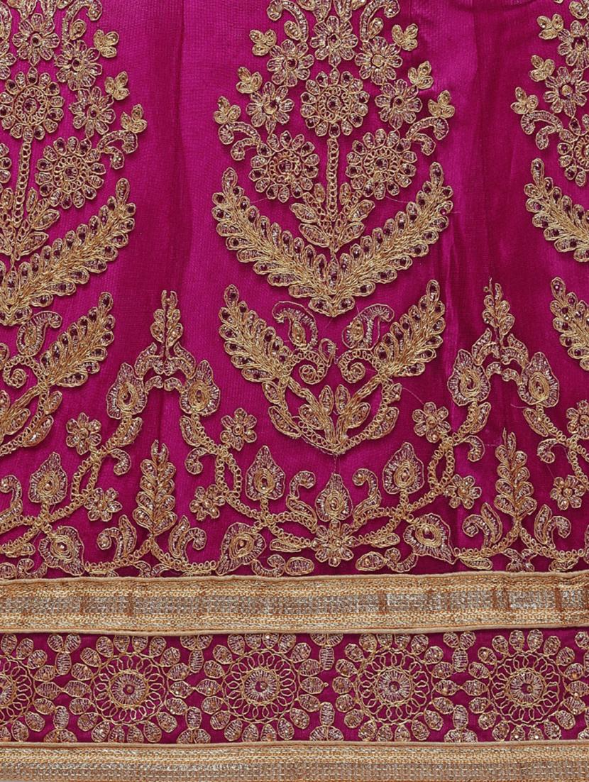 zari embroidered a-line lehenga - 16187998 - Zoom Image - 5