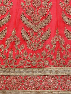 zari embroidered a-line lehenga - 16187999 - Standard Image - 5