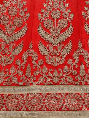 zari embroidered a-line lehenga - 16188000 - Standard Image - 5