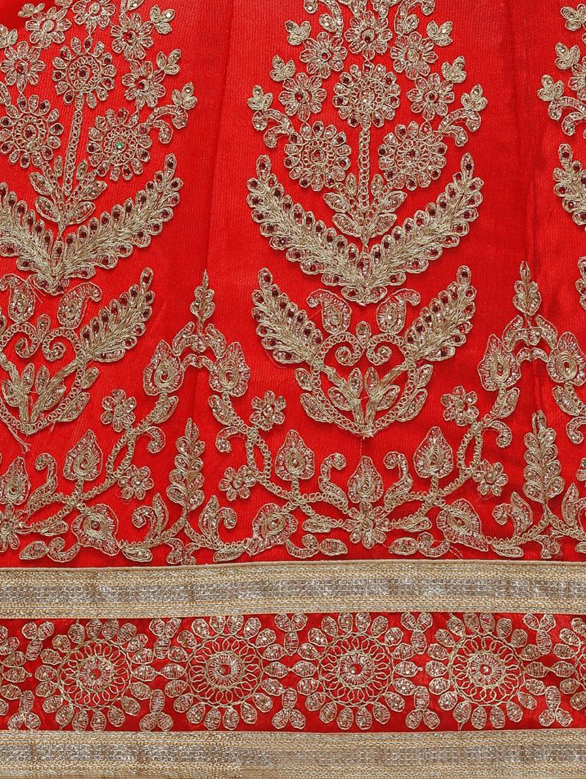 zari embroidered a-line lehenga - 16188000 - Zoom Image - 5