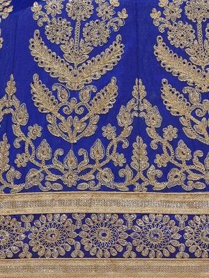 zari embroidered a-line lehenga - 16188001 - Standard Image - 5