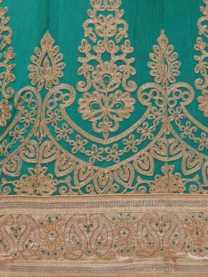 zari embroidered a-line lehenga - 16188003 - Standard Image - 5