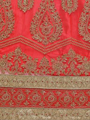 zari embroidered a-line lehenga - 16188008 - Standard Image - 5