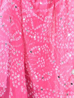 pink cotton bandhani dupatta - 16188463 - Standard Image - 2