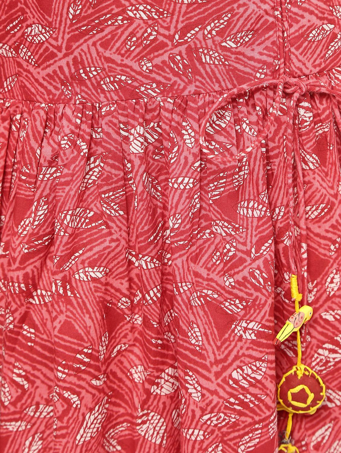 cold shoulder printed layered kurta - 16190132 - Zoom Image - 5
