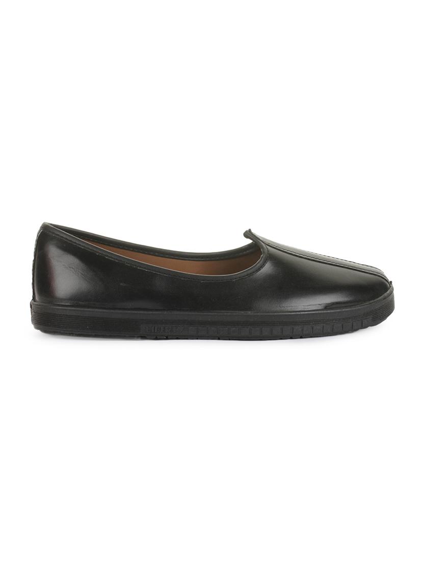 black leatherette slip on jutis - 16190798 - Zoom Image - 2