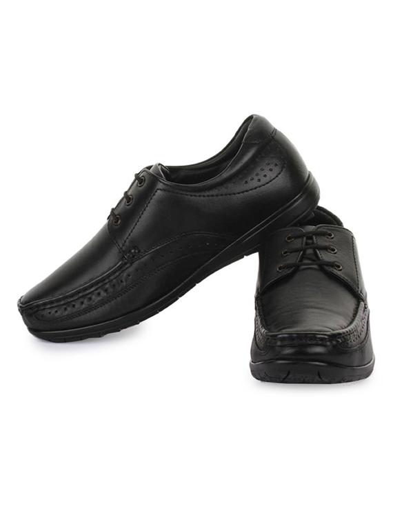black leather lace-up derbys - 16190869 - Zoom Image - 2