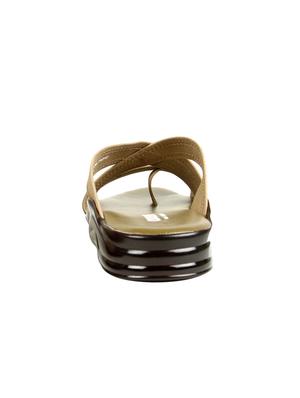 beige leatherette slip on slippers - 16191085 - Standard Image - 2