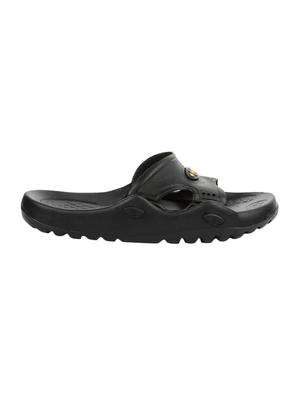 black PVC slip on flip flops - 16191188 - Standard Image - 2