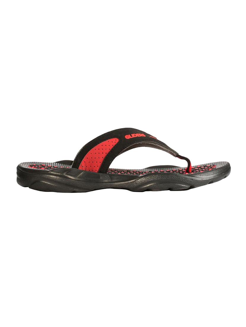 black leatherette toe separator flip flops - 16191200 - Zoom Image - 2