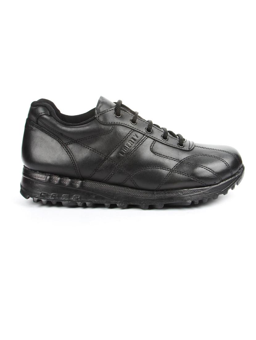 black leather sport shoes - 16191322 - Zoom Image - 2
