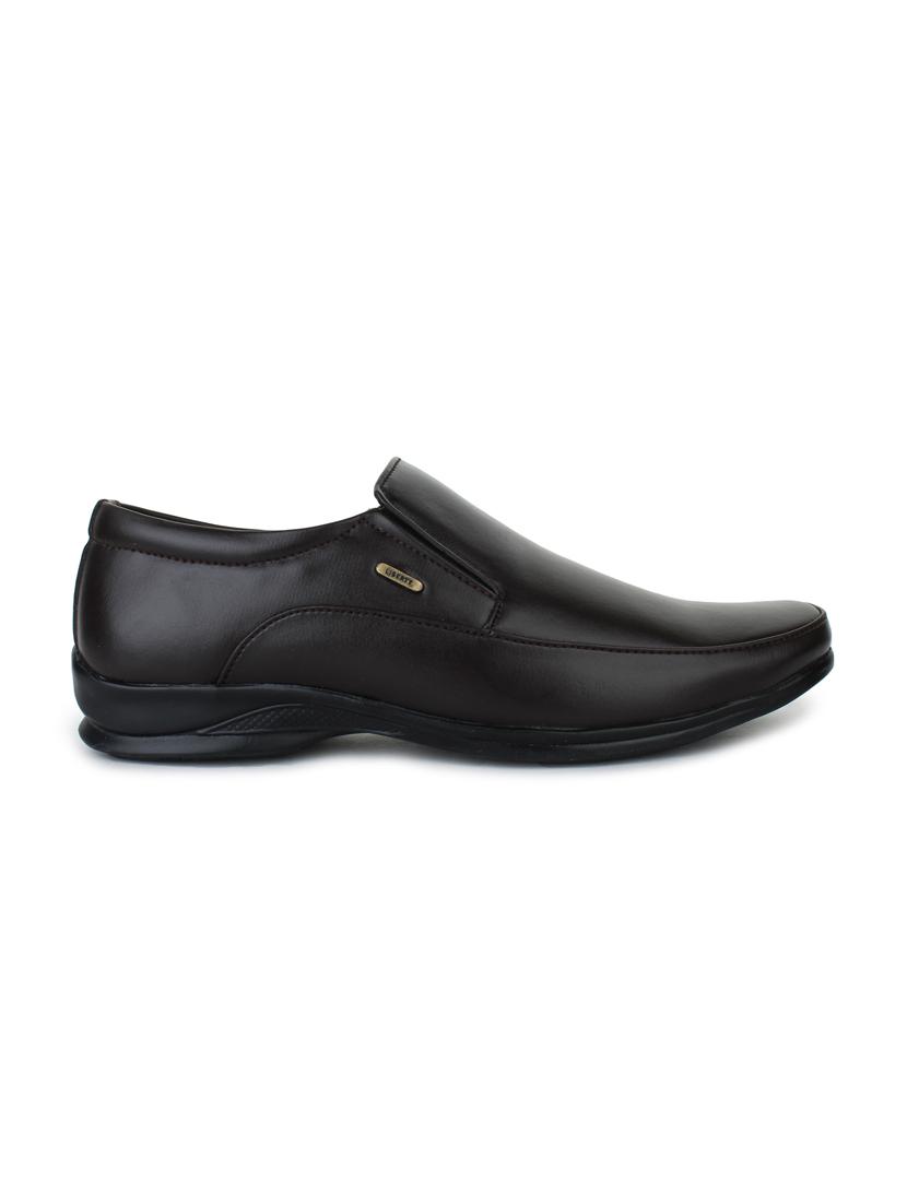 brown leatherette slipons - 16192562 - Zoom Image - 2