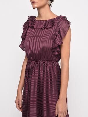 ruffle detail striped maxi dress - 16192775 - Standard Image - 5