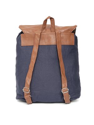 blue & brown canvas backpack - 16193270 - Standard Image - 2