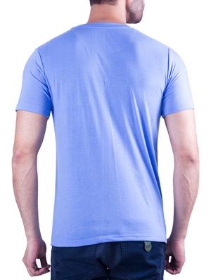 blue typographic chest print t-shirt - 16193945 - Standard Image - 2