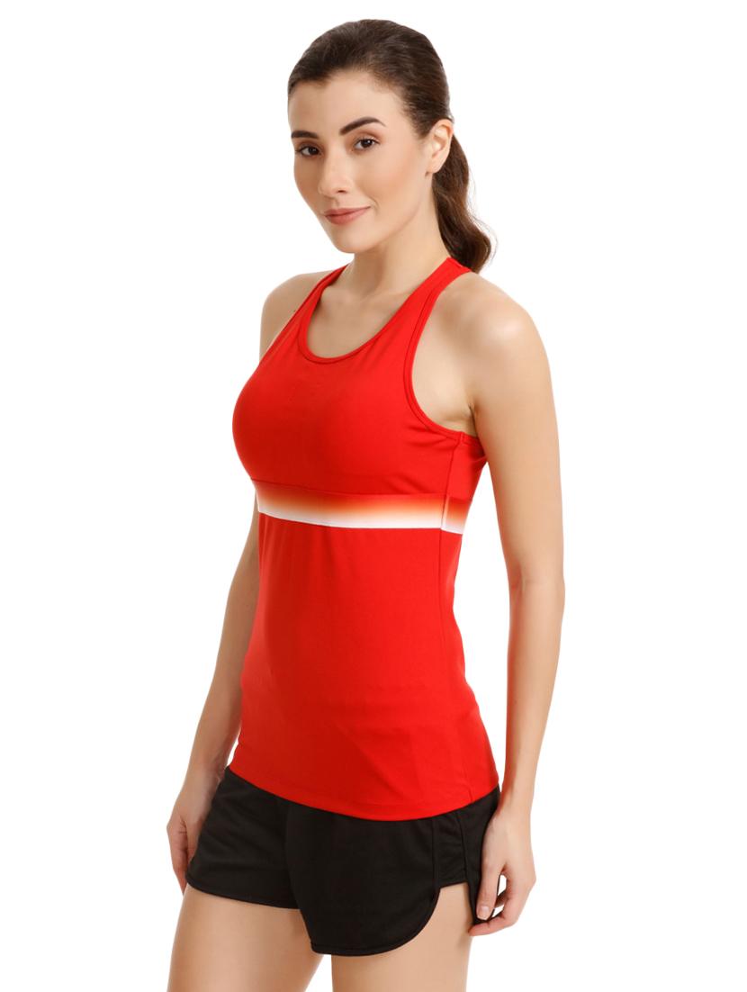 cut out detail racer back tank tee - 16194093 - Zoom Image - 2