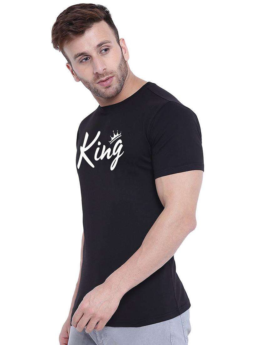 black typographic chest print t-shirt - 16194608 - Zoom Image - 2