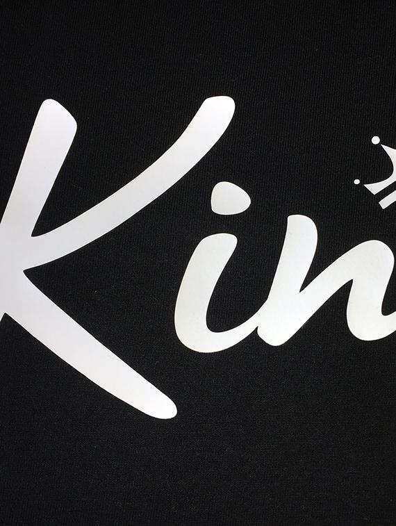 black typographic chest print t-shirt - 16194608 - Zoom Image - 5